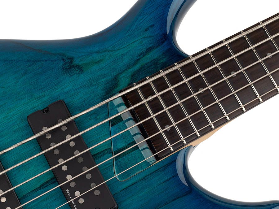 Sire Basses - M5+ S5/tbl - Swamp Ash 5-String Active Bass Guitar – Transparent Blue