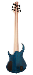 alder + solid maple 6-string bass guitar transparent blue