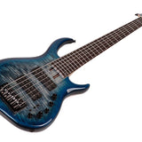 Sire Basses - M7+ A6/tbl - Alder + Solid Maple 6-String Bass Guitar – Transparent Blue