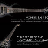 Sire Basses - M7+ A6/tbl - Alder + Solid Maple 6-String Bass Guitar – Transparent Blue