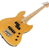 Sire Basses - U5 A4/nt - Alder with Flamed Maple Top 4- String Short Scale Passive Bass Guitar – Natural