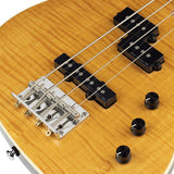Sire Basses - U5 A4/nt - Alder with Flamed Maple Top 4- String Short Scale Passive Bass Guitar – Natural