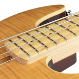 Sire Basses - U5 A4/nt - Alder with Flamed Maple Top 4- String Short Scale Passive Bass Guitar – Natural