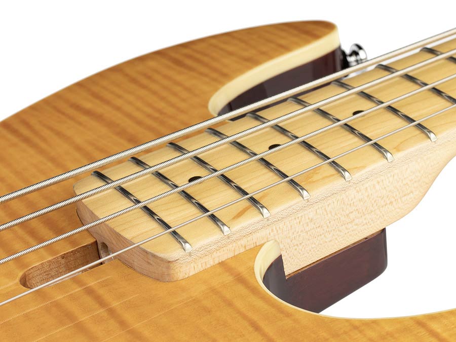 Sire Basses - U5 A4/nt - Alder with Flamed Maple Top 4- String Short Scale Passive Bass Guitar – Natural