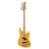 alder with flamed maple top 4- string short scale passive bass guitar natural