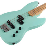 Sire Basses - U5 A4/mt - Alder with Flamed Maple Top 4- String Short Scale Passive Bass Guitar – Mint Green