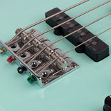 Sire Basses - U5 A4/mt - Alder with Flamed Maple Top 4- String Short Scale Passive Bass Guitar – Mint Green
