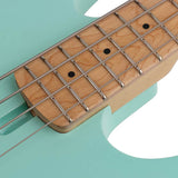 Sire Basses - U5 A4/mt - Alder with Flamed Maple Top 4- String Short Scale Passive Bass Guitar – Mint Green