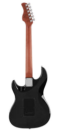 electric guitar S-style with flamed maple top transparent black