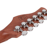 Sire Guitars - S7fm/tbk - Electric Guitar S-Style with Flamed Maple Top - Transparent Black