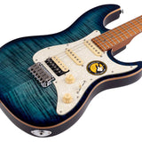 Sire Guitars - S7fm/tbl - Electric Guitar S-Style with Flamed Maple Top - Transparent Blue