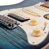 Sire Guitars - S7fm/tbl - Electric Guitar S-Style with Flamed Maple Top - Transparent Blue