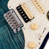 Sire Guitars - S7fm/tbl - Electric Guitar S-Style with Flamed Maple Top - Transparent Blue