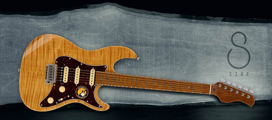Sire Guitars - S7fm/nt - Electric Guitar S-Style with Flamed Maple – Top Natural