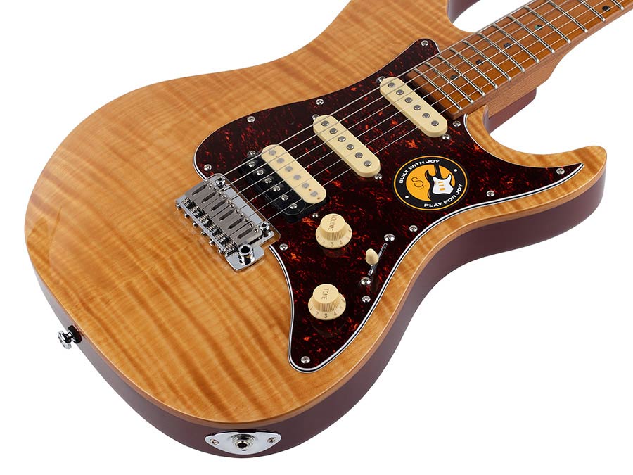 Sire Guitars - S7fm/nt - Electric Guitar S-Style with Flamed Maple – Top Natural