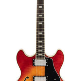 Sire Guitars - H7/CS - electric archtop guitar cherry sunburst – Cherry Sunburst