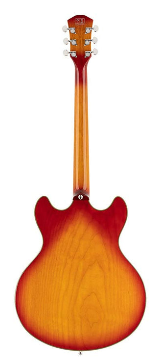 electric archtop guitar cherry sunburst