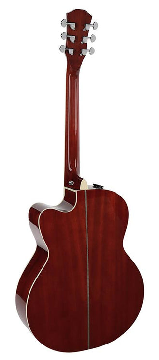 acoustic grand auditorium guitar, solid top and back (roasted top) with SIB electronics, natural