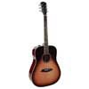 acoustic dreadnought guitar, solid top and back (roasted top) with SIB electronics, sunburst