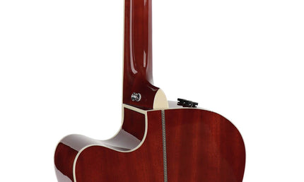 acoustic grand auditorium guitar, solid top and back (roasted top) with SIB electronics, sunburst