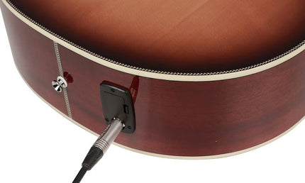 acoustic grand auditorium guitar, solid top and back (roasted top) with SIB electronics, sunburst