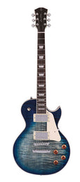 electric guitar L-style transparent blue