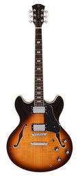 electric archtop guitar vintage sunburst