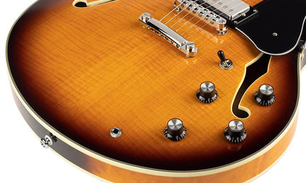 electric archtop guitar vintage sunburst