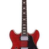 Sire Guitars - H7/STR - electric archtop guitar see through red – Through Red