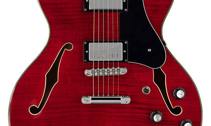 electric archtop guitar see through red