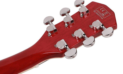 electric archtop guitar see through red