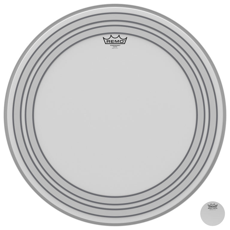 Remo - PW-1122-00 - 22" Powersonic Coated Bass Drum Head with internal subsonic dampening rings