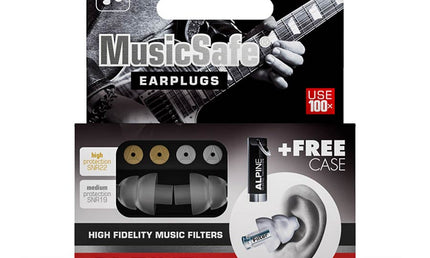 MusicSafe, high-fidelity hearing protection for musicians, transparent