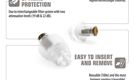 MusicSafe, high-fidelity hearing protection for musicians, transparent