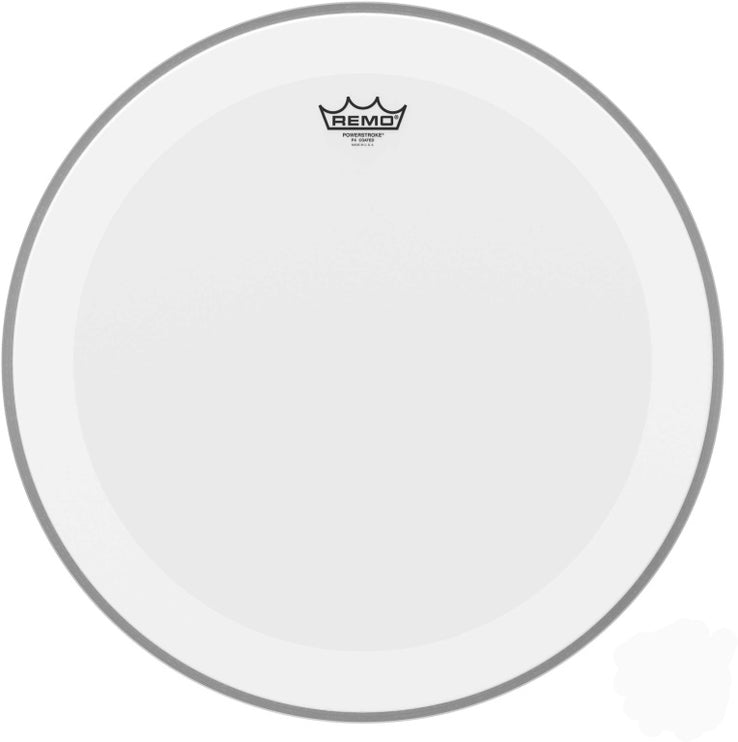 Remo - P4-1120-C2 - 20" Powerstroke 4 Coated Bass Drum Head with double layer and clear dot