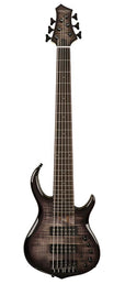 alder + solid maple 6-string bass guitar transparent black