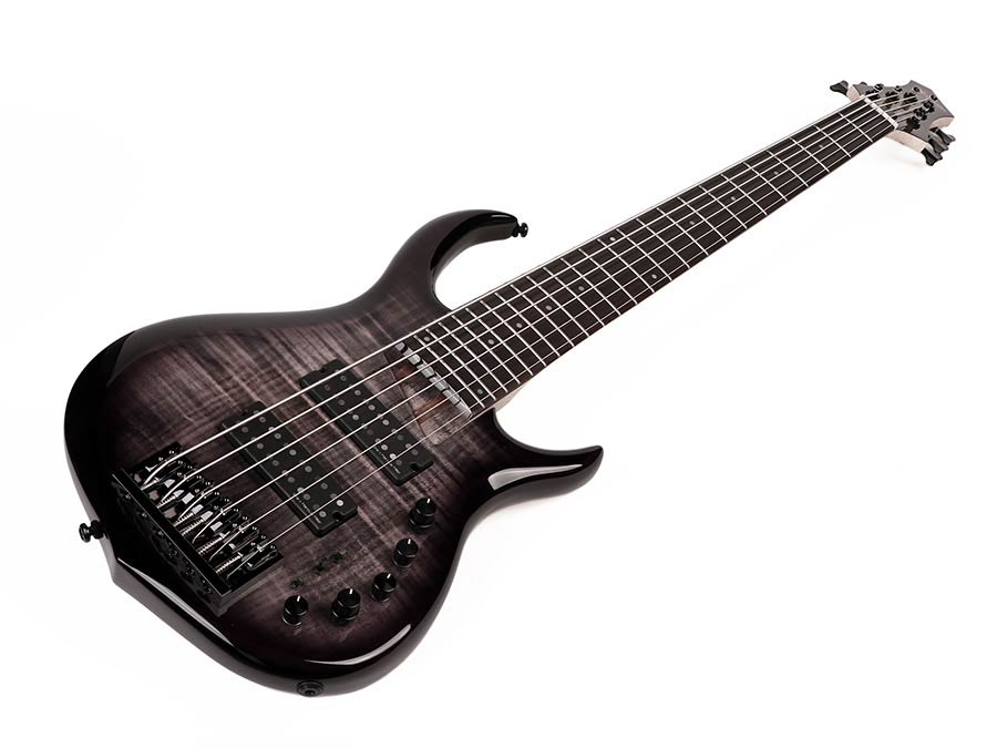Sire Basses - M7+ A6/tbk - Alder + Solid Maple 6-String Bass Guitar – Transparent Black