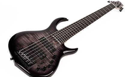 alder + solid maple 6-string bass guitar transparent black