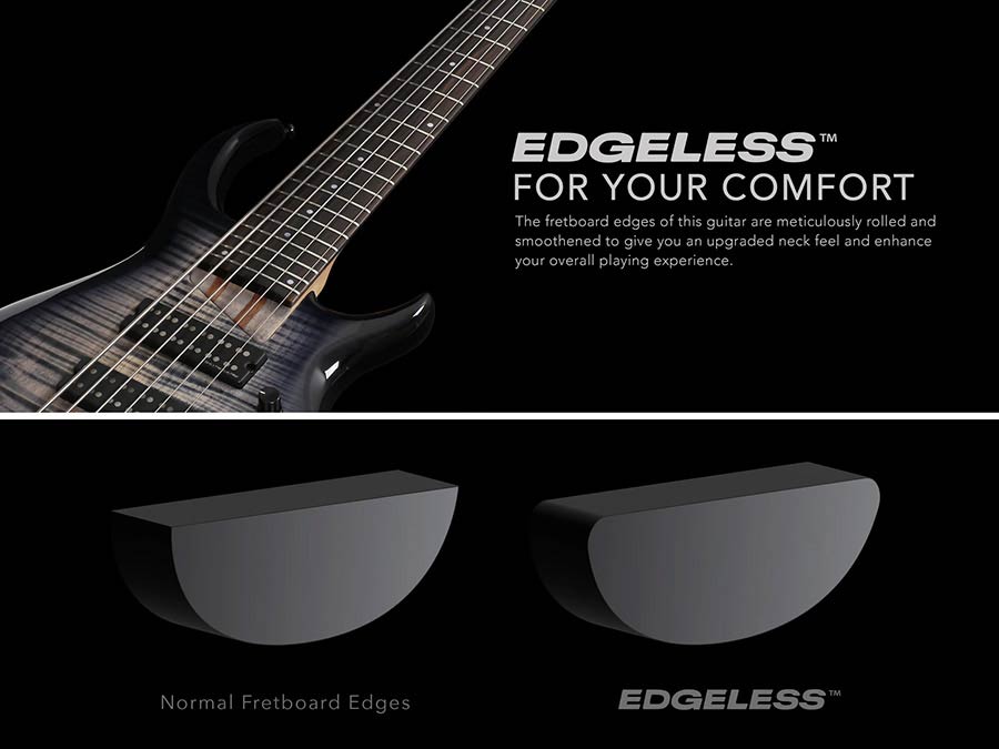 Sire Basses - M7+ A6/tbk - Alder + Solid Maple 6-String Bass Guitar – Transparent Black