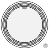 Remo - PW-1324-00 - 24" Powersonic Clear Bass Drum Head with internal subsonic dampening rings