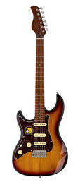 lefty electric guitar S-style 3-tone sunburst