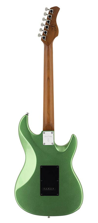 lefty electric guitar S-style sherwood green