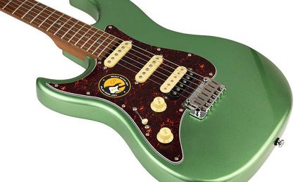 lefty electric guitar S-style sherwood green