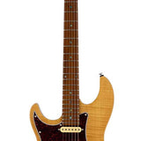 Sire Guitars - S7FML/NT - electric guitar S-style lefty with flamed maple top natural – Top Natural