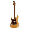 electric guitar S-style lefty with flamed maple top natural