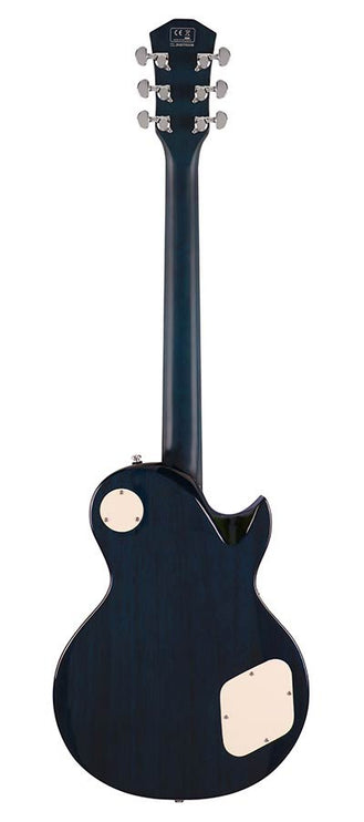 lefty electric guitar L-style transparent blue