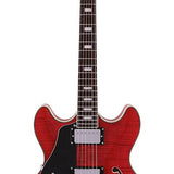 Sire Guitars - H7L/STR - electric archtop guitar lefty see through red – Through Red