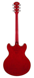 electric archtop guitar lefty see through red