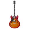 electric archtop guitar lefty cherry sunburst