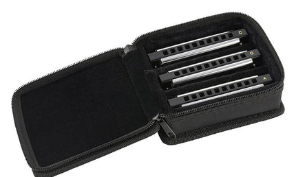 Fender - 990701021 - Blues Deluxe Harmonica Pack Of 3 Pieces (C, G, A), With Case
